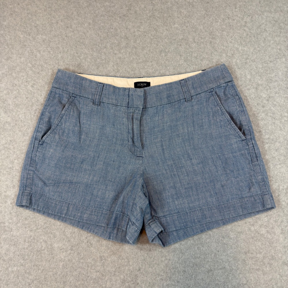 J.Crew Shorts Womens 4 Blue Cotton Chino Preppy Summer Nautical